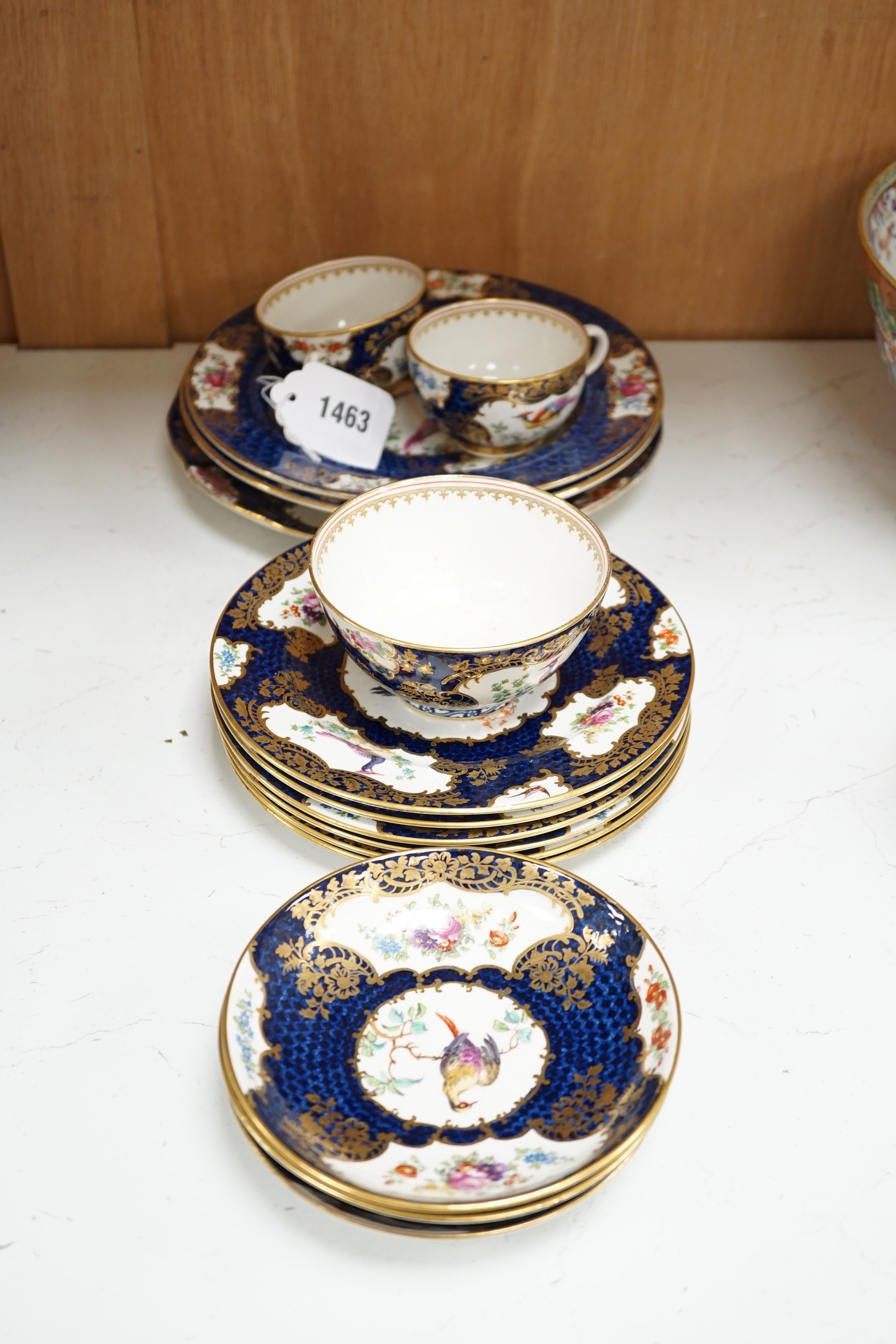 A Booths early 20th century “blue scale” part teaset (18)